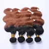 26-30 Inch 2 Tone Ombre Hair Bundles Body Wave Brazilian Virgin Hair 3 or 4 Bundles 1b/33 Color 100% Human Hair Extension