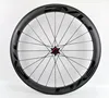 Fullständiga kolhjul 50mm Djup 25mm Bredd Karbon Wheelset Clincher / Tubular Road Carbon Bike Wheelset med EVO svarta dekaler