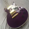 送料無料ブリンクジーショップの注文紫色のトップエレクトリックギター、オリッドマホガニー、ゴールデンハードウェアギターギター
