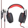 G2000 Cuffie da gioco Cuffie da gioco stereo OverEar Cuffie con archetto con luce MIC per computer PC Gamer4148686