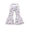 Baby meisje uitlopende broeken kinderen zonnebloem bedrukte broek kind mode bell-bodems lente herfst casual broek boutique kleding yp535