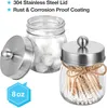 Set di accessori per il bagno Mason Set (4 pz) - Jar non incluso - coperchio del dispenser di sapone d'argento, supporto spazzolini da denti, culochi di barattoli di stoccaggio apothecrany