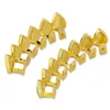 18k ouro branco ouro bling colorido vampiro dentes grades para cima fundo de gotejamento de hip hop gotejão Grillz Halloween dental dental boné jóias para venda