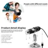500X 1000X 8 LED Microscope USB numérique 0.3M Pixels Microscopio loupe électronique stéréo USB Endoscope caméra