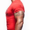 2019 New Gyms Muscle body Design T-shirt da uomo Fashion T-shirt sportiva attillata da uomo T-shirt casual da uomo a maniche corte