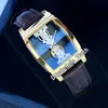 Nieuwe Golden Bridge 18K geel gouden kast 113.550.56/0001 0000J automatisch herenhorloge transparante wijzerplaat bruine lederen band horloges Hello_watch