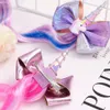 Regenbogen Einhorn Haare Clips Fashions Jojo Bows Mädchen Bowknot Barrettes mit Verlauf falsches Haar Barrettes Kinder Haar Accessoire1208500