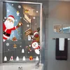 Weihnachtsdekoration, großer Schneemann, Rentier, Weihnachtsmann, Weihnachtsbaum, Fensteraufkleber, hängende Ornamente, Aufkleber, Winterwunderland, Weihnachtsfeiertag