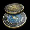 10 pcs Non magnetic The USA military badge 50 mm big size colored souvenir coin gold plated air force medal decoration collectible2693615