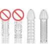 Sex Condom Penis Extender Sleeve Tube 15 cm Duży rozmiar 4 sztuk / zestaw zabawek dla mężczyzn