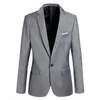 新しい到着高級男性ブレザーニュースプリングファッションブランド高品質コットンスリムフィット男性スーツTerno Masculino Thin Blazer