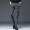 2020 New Arrival Mens Casual Business Pant Men Mid Full Length Brand Stretch Trousers Regular Straight Black Gary Big Size 28-38