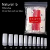 NA032 500Pcs/bag 10 Size False Full Cover Nail Tips Resin Extended Fake Nails Transparent Natural Nail Art Tips Manicure Tools