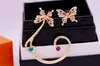 Wholesale-3colors Crystal Butterfly Fringe Ear Cuff Earring NO PIERCING Gothic Punk Fancy Dress ER554