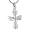 IJD12233 – pendentif de crémation en croix, collier d'urne de cendres humaines, bijoux en acier inoxydable pour hommes et femmes, entonnoir 306A, nouvelle collection
