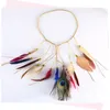 6 stili Bohemian Peacock Feather Hair Band Women's Fashion National Wind Elegante Boutique Copricapo Accessori per capelli