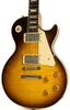 Sklep niestandardowy Joe Perry 1959 VOS FADED TOTOBACCO SUNBURST Big Fat Flame Maple Top Electric Guitar Cream Binding1413460