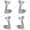 En uppsättning Chrome Black Electric Bass Guitar Tuning Pinns Tuners Machine Heads Tuning Keys Button Guitar Accessories3659331