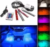 DHL20 Zestawy 12 V Elastyczne stylizacja samochodu RGB LED Strip Light Atmosfera Dekoracji Lampa Samochód Wnętrze Neon Light z zapalniczką papierosową