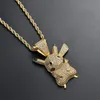 Nuova collana hip hop con ciondolo personaggio dei cartoni animati con zircone per spedizione gratuita