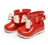 Kids Designer Shoes Girls Mini Melissa Shoes Baby Bows Jelly Rain Boots New Non-Slip Princess Short Boots Children Jelly Water Boots A70