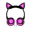 Qualità Kids Night Club Cosplay Cat Ear Cuffie pieghevoli per bambini Gaming Cuffie LED Ear Auricolari per PC Laptop Computer + MIC USZ167