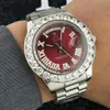 Iced out uhr top band diamanten uhr für männer wasserdichte kristall gold berühmte männliche uhr montre homme