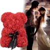 23cm Creative Foam Bear of Roses Bear Rose Flower Artificial New Year Gifts For Women Valentines Gift Birthday Gift9943592