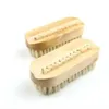 Nail Art Trimming Bristle Brush Wooden Double Sided Handle Manicure Pedicure Scrubbing Nail Bath Brush F1786