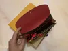 Gros rouge bas dame longue couverture portefeuille multi couleur designer porte-monnaie porte-carte boîte originale femmes classique embrayage