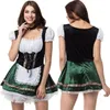 2019 Sexy Oktoberfest Beer Girl Costume Maid Wench Niemcy Bawarski Krótki Rękaw Fantazyjne Dirndl Dla Dorosłych Kobiet Cosplay