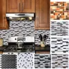 Hot 1PC 3D autoadesivo piastrelle di ceramica imitazione vetro mosaico adesivi murali carta da parati decalcomania per arredamento bagno cucina