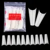 500pcs per Bag Ballerina Half Cover False Nails French Coffin Fake Nail Clear Natural Flat Shape Tips1027971