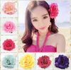 100pcs DIY Nice Rose Flower Head with Clip or Corsage Pin, Beautiful Headdress Hair Accessories for Women Head Brooch Hat Dress Flower Decor