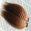 Cabelo brasileiro virgem não processado crespo 100g cabelo virgem yaki grosso brasileiro 40 pçs/conjunto extensões de cabelo de fita de trama de pele