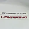 JDM Etiquetas engomadas de automóviles y calcomanías de fibra de carbono Emblema Insignia logo Etiqueta engomada del tronco trasero Negro para Land Rover Range Rover Overfinch