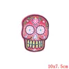 Prajna Punk Rock Skull Embroidery Patches Tillbehör Olika stil Flower Rose Skeleton Iron on Biker Patches Clotes Stickers Appl9840125