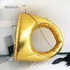 Reklam uppblåsbara Golden Ring Modell 2,5m Hängande Airblown Ring med anpassad utskrift för kampanjevenemang