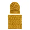 M227 nouveau automne hiver femmes tricot chapeau + cou chaud 2 pièces ensemble bonnets casquette chapeau Crochet chapeau chaud foulard