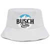 Busch Light Beer logo mens and womens buckethat cool youth bucket baseballcap light blue adge white Latte So Much7948772
