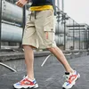Teenager casuale Tooling mette US Stock Men di pantaloncini corti pantaloni correnti di sport di lunghezza del ginocchio di estate di modo esterna Tasche Maschile Shorts FY9111