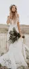 Elegante witte kant trouwjurken Nieuwe landelijke stijl off the schouder korte mouwen strand bruids jurken vestidos de soiree custom gemaakt