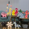 Lampada da tavolo per bambini carini Luci a LED di Natale Fenicottero Unicorno Cuore a forma di ananas Luce notturna per la casa Lampade per la decorazione della stanza Lanterna da modellare