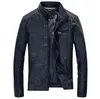 Neue Stil Motorrad männlichen reißverschluss Lederjacke Männer Windjacke PU biker Jacken Männliche Outwear leder Baseball Jacken