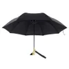 Duck head with wooden handle umbrella Personality black plastic yang cover duck head umbrella 2 fold sunscreen1