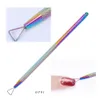 Cameleon Double End Nail Art Pusher Gel Polski Martwych Remover Manicure Cutter Spoon Spoon Pusher Nail Tool New