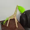 Holz Giraffe Tischlampen Schöne Cartoon Holz Giraffe Schreibtischlampe für Kinder Schlafzimmer Nacht