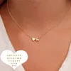 Mode Tiny Herz Dainty Anfangshalskette mit Buchstabe-Namen-Halskettenhalsketten-Frauen-Goldfarben-Anhänger Schmuck Geschenk