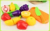 Frutas ou legumes Jogar comida de cozinha para fingir cortar alimentos brinquedos - playset educacional com faca de brinquedo, placa de corte (10pcs / set)