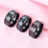 Update Carbon Fiber Ring Black Wedding Ring Stainless Steel Promise Engagement Rings Mens Women Rings